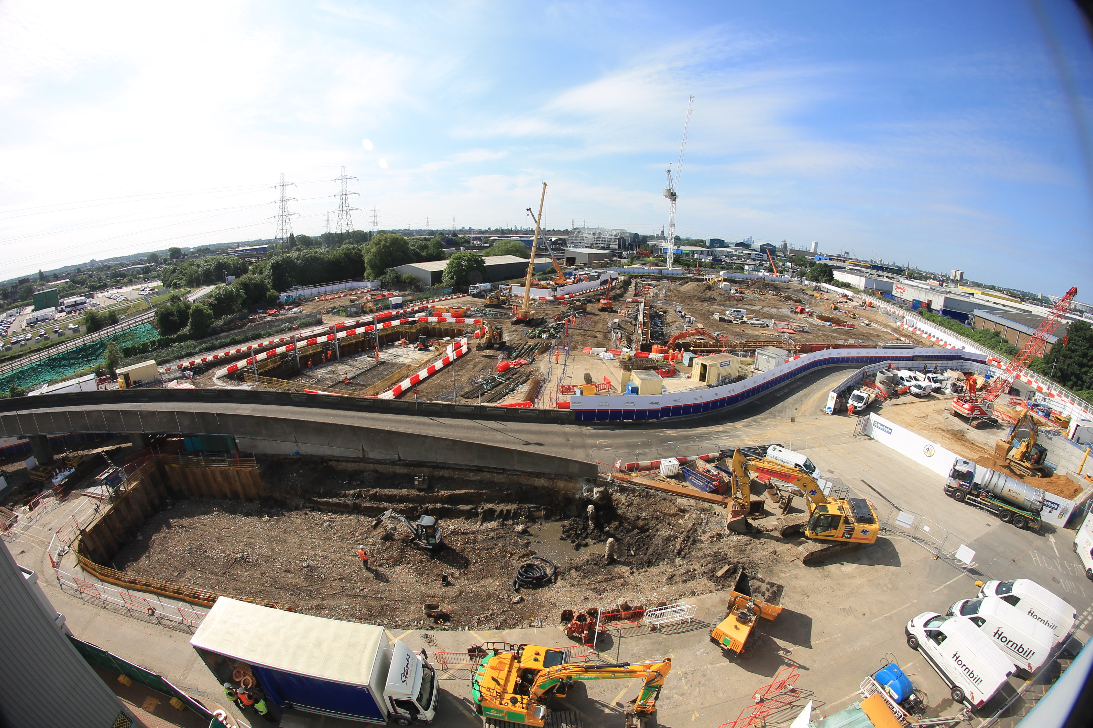 Construction activity at the EcoPark on the NLHPP